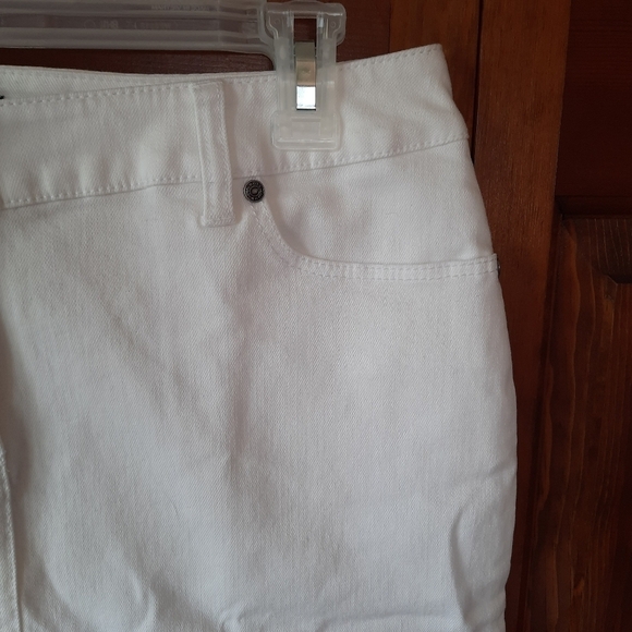 NWT Talbots Petites white denim jean skirt size 8P - Picture 4 of 10